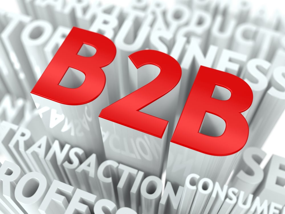 Concept Featuring Business to Business Terms. B2B Word Cloud Concept. Concept Featuring Business to Business Terms. B2B Word Cloud Concept.